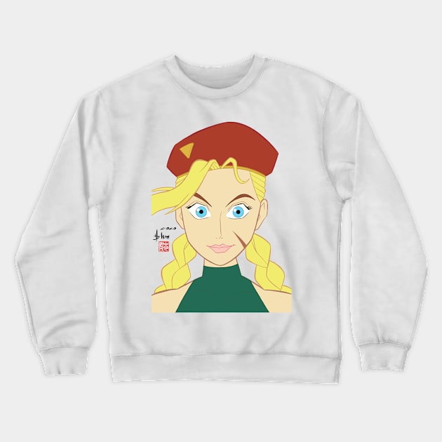 Cammy from Street Fighter Crewneck Sweatshirt by howardshum